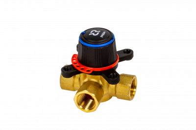 Клапан регулирующий поворотный трехходовой Ридан HRB-3R, DN40, Kvs 25