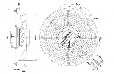 Вентилятор осевой ebmpapst W3G250CD5401