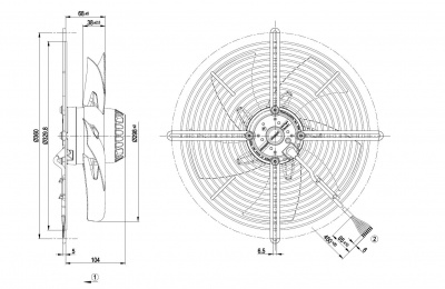 Вентилятор осевой ebmpapst S2D300BP0230
