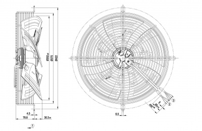 Вентилятор осевой ebmpapst S3G350AG0332