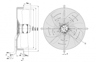 Вентилятор осевой ebmpapst S6E450AP0201