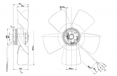 Вентилятор осевой ebmpapst A4E315AC0818