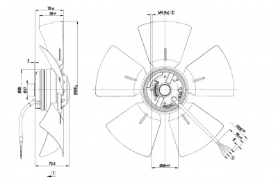 Вентилятор осевой ebmpapst A4E300AB0148 Вентилятор осевой ebmpapst A4E300AB0148
